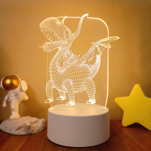 Luminária Decorativa 3D Dinossauros