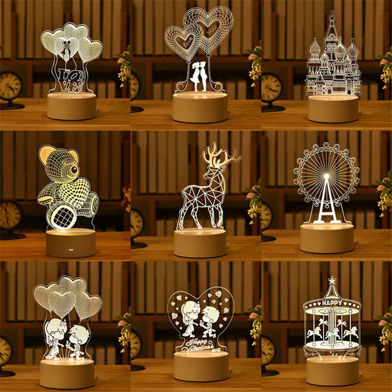 Luminária Decorativa 3D Desenhos