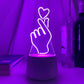 Luminária 3D Amor Troca de Cor e Caixa De Som Bluetooh