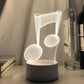 Luminária Decorativa 3D Música