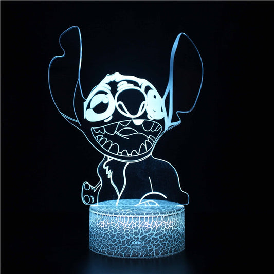 Luminária Decorativa 3D Troca de Cor Stitch