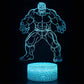 Luminária Decorativa 3D Troca de Cor Heróis Marvel