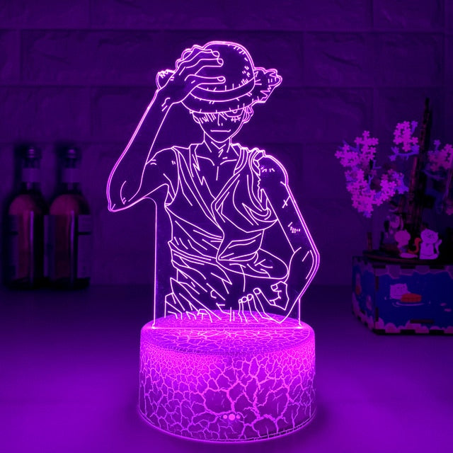 Luminária Decorativa 3D Troca de Cor One Piece