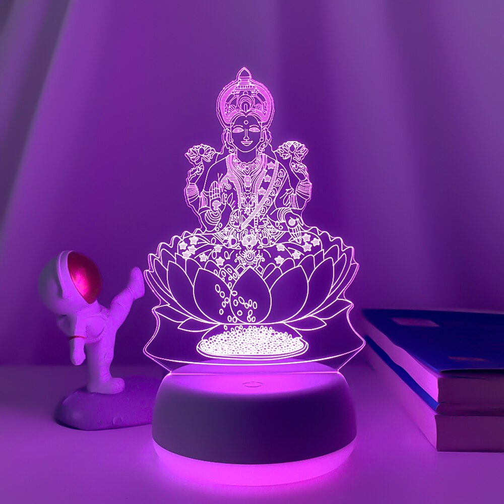Luminária Decorativa 3D Troca de Cor Religiosa