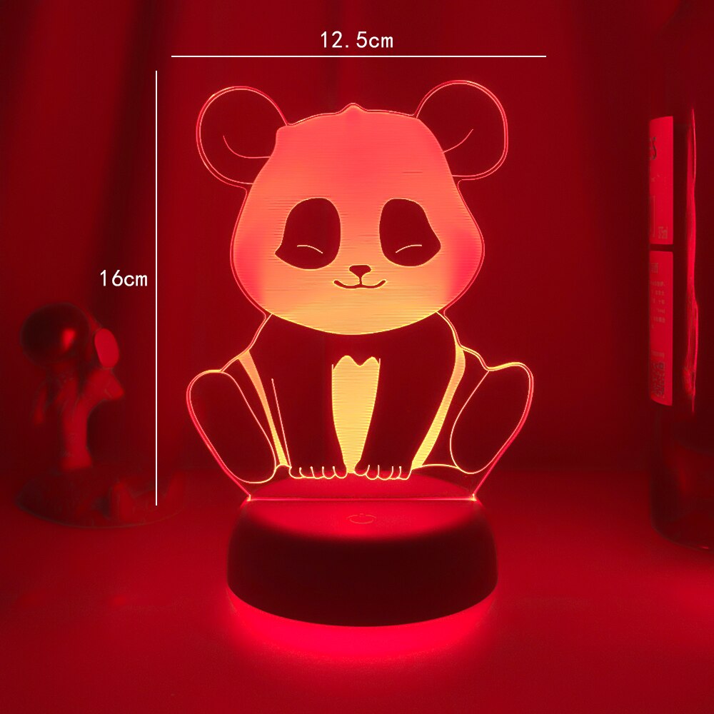 Luminária Decorativa 3D Troca de Cor Panda